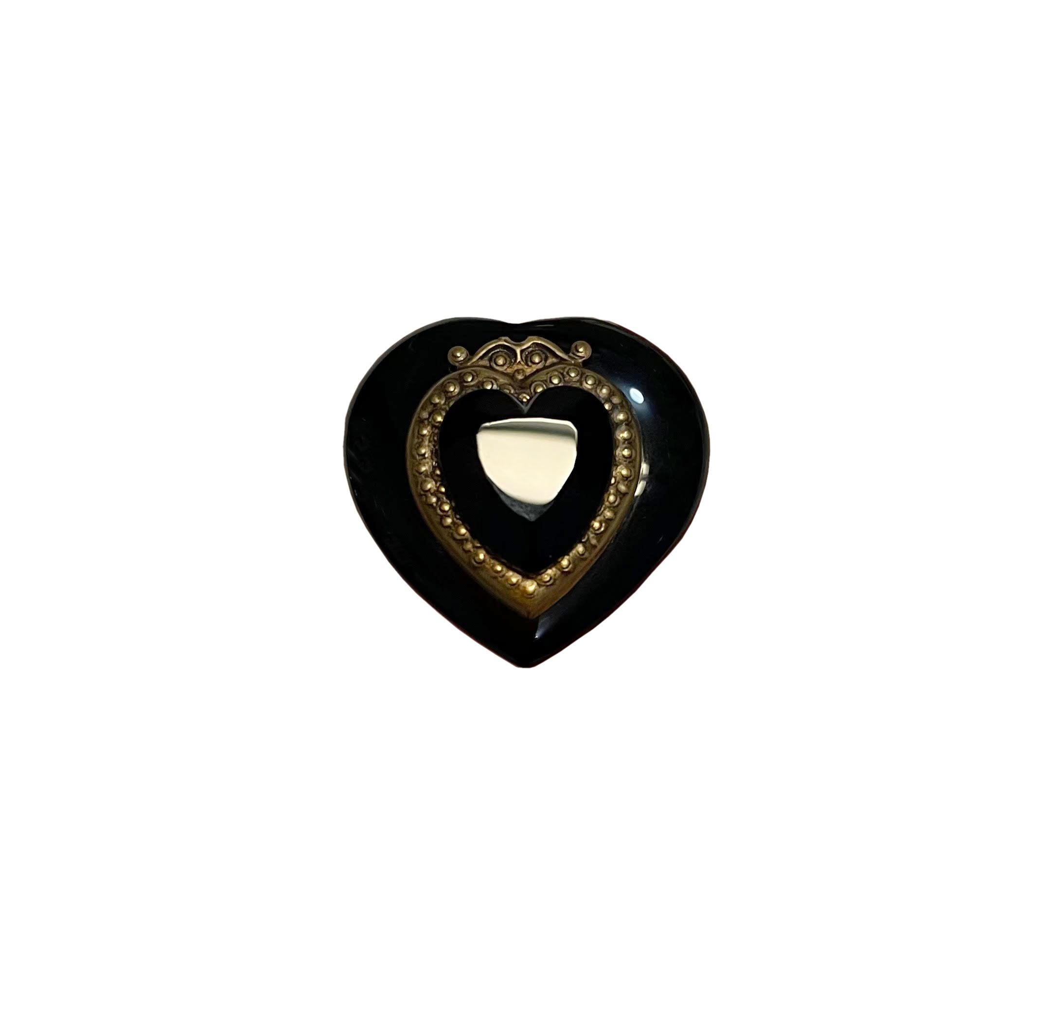 Patrice Black Onyx Heart Ring