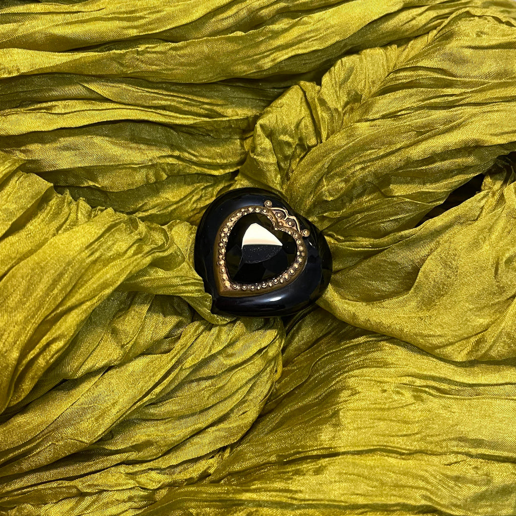 Patrice Black Onyx Heart Ring