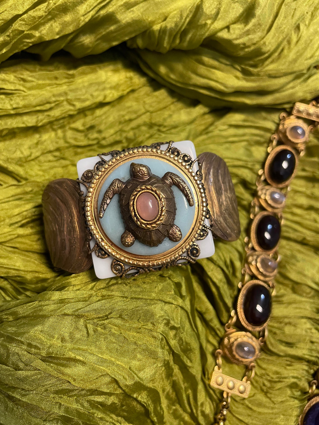 Patrice Art Nouveau Tortoise Cuff Bracelet