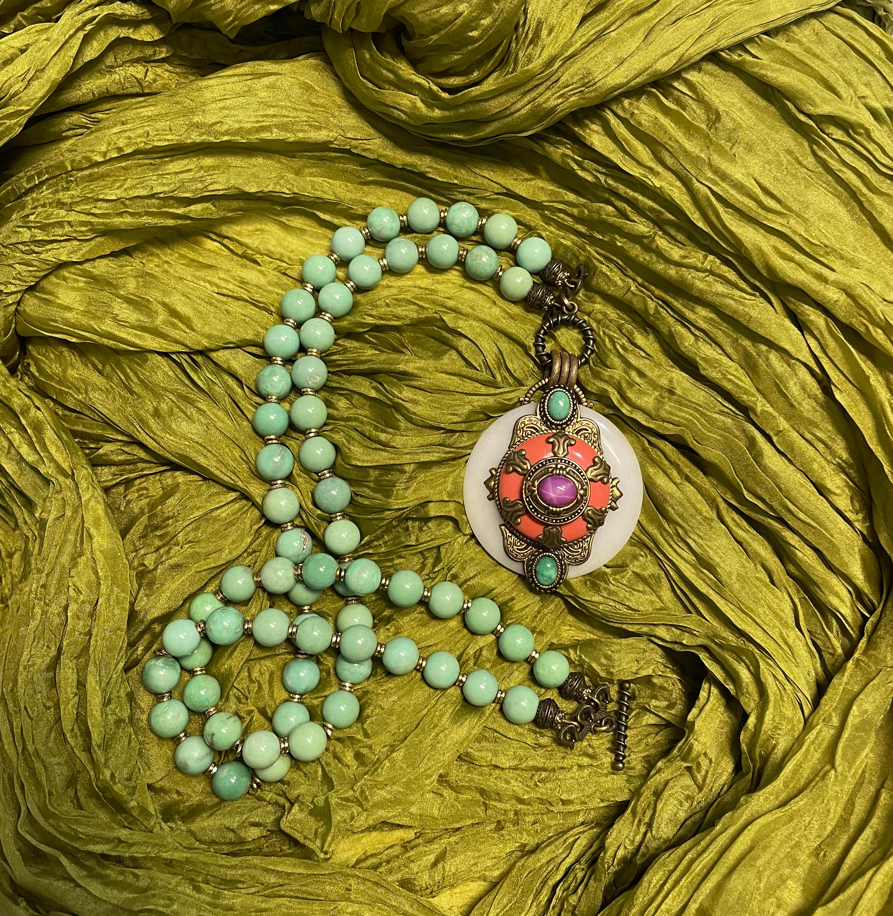 Patrice Multicolor Byzantine Pendant