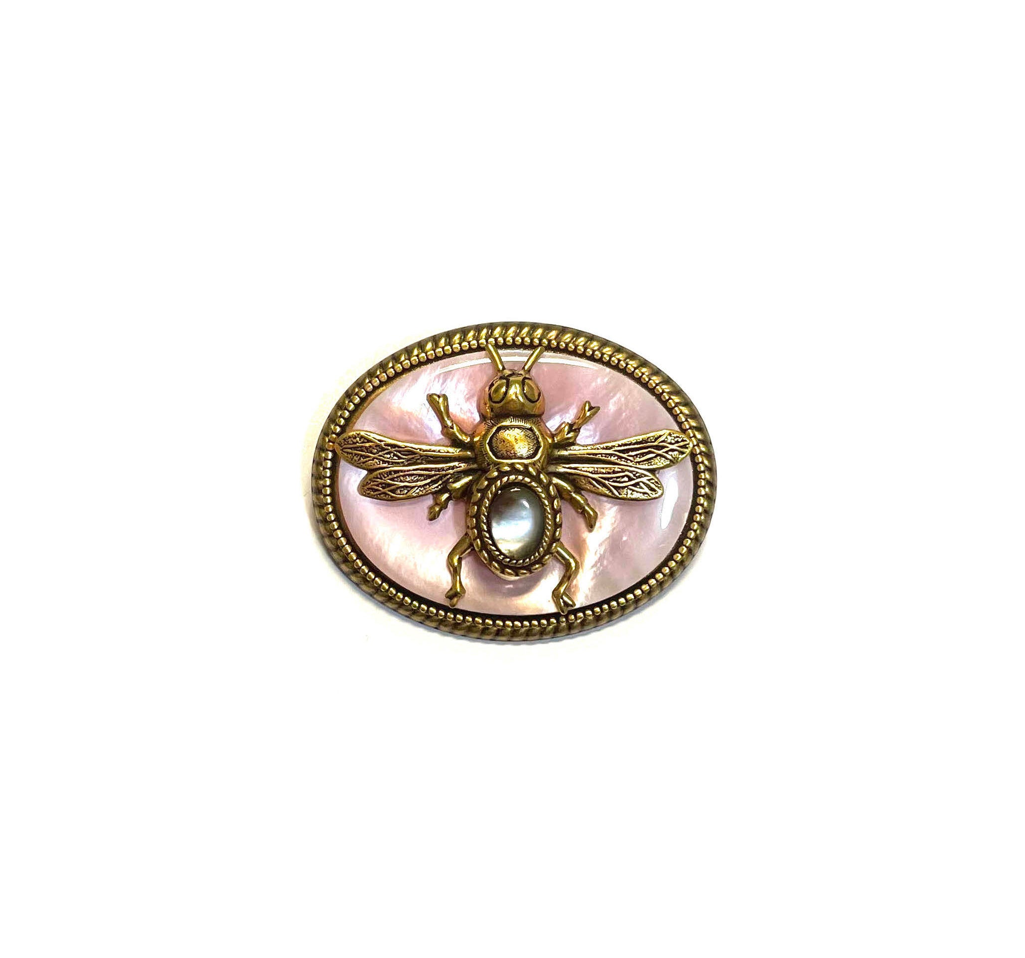 Patrice Pastel Pink Bee Brooch
