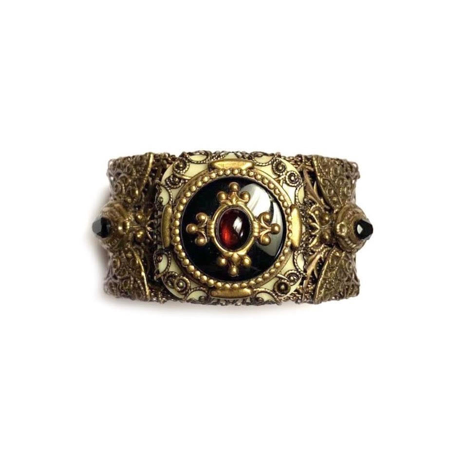 Patrice Byzantine Onyx Cuff Bracelet