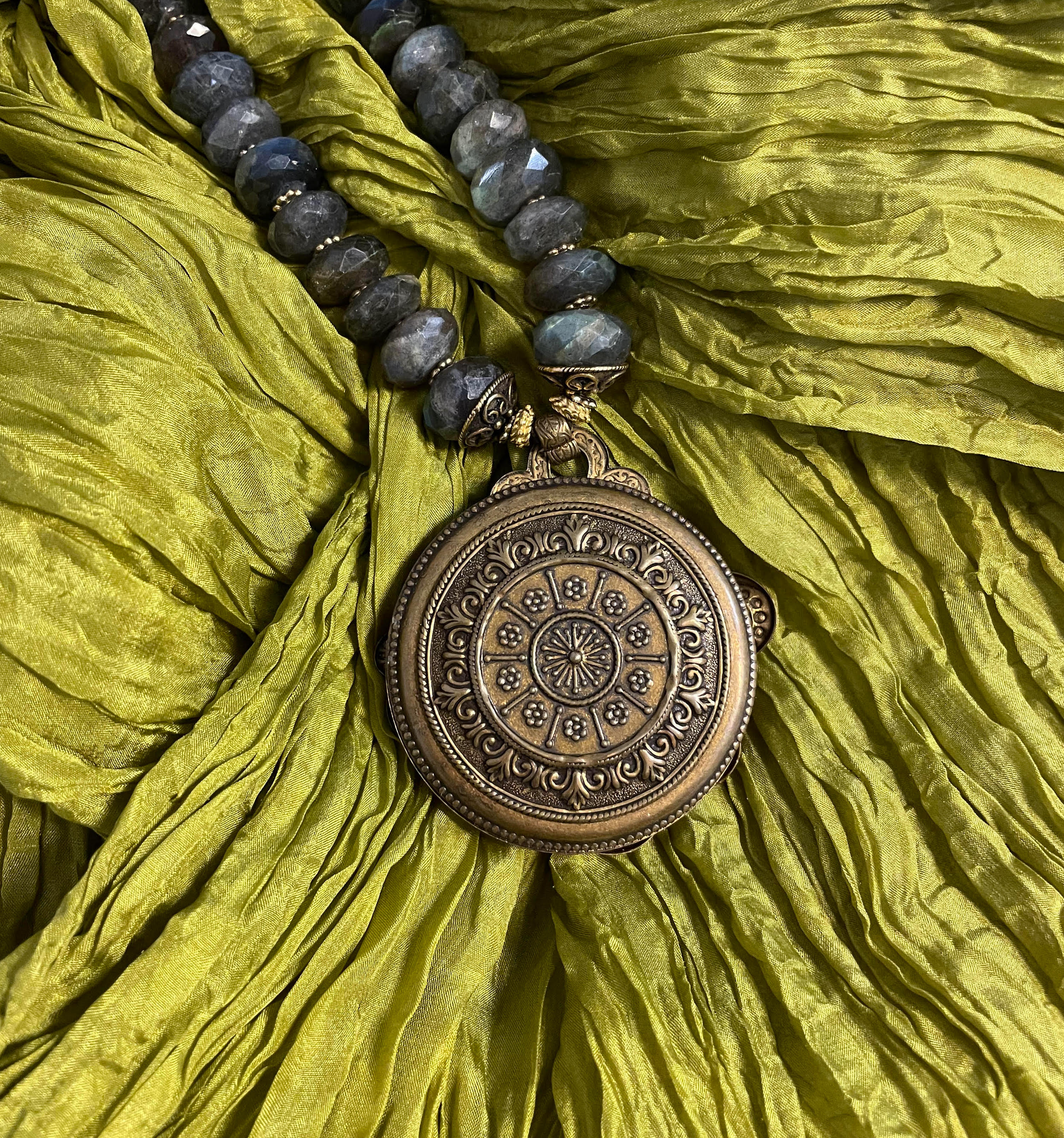 Patrice Vintage Octopus with Labradorite Necklace