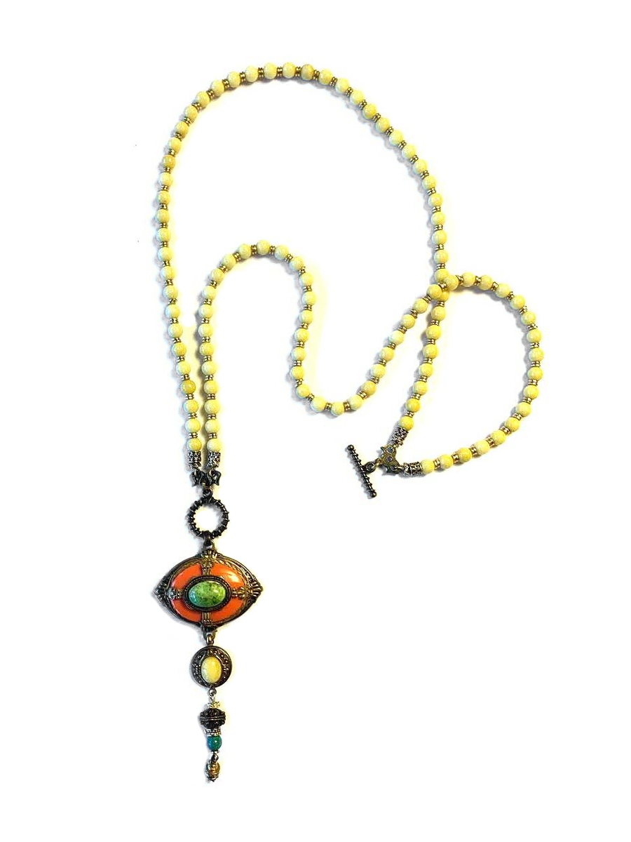 Patrice Yellow Jade Vintage Pendant