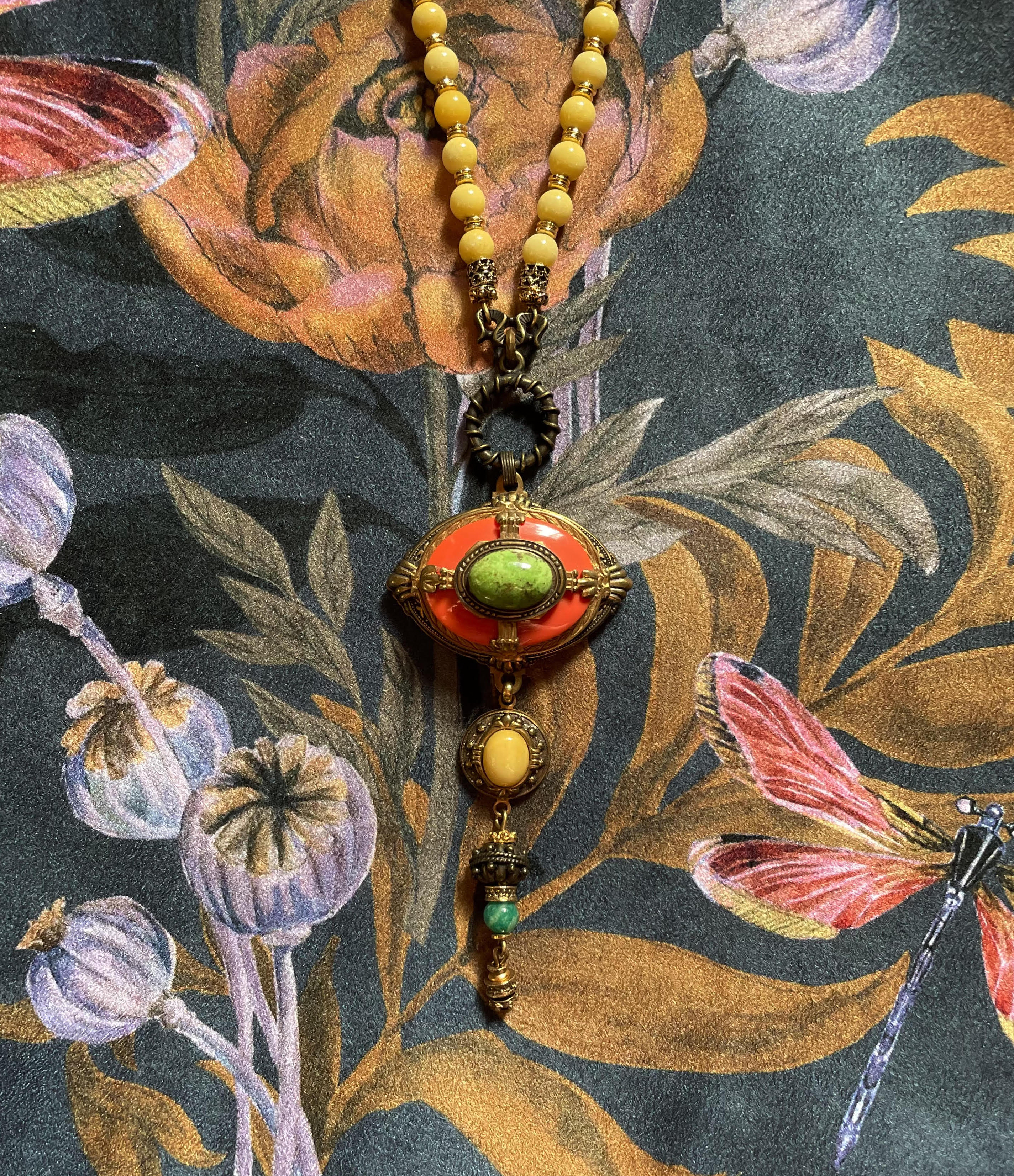Patrice Yellow Jade Vintage Pendant
