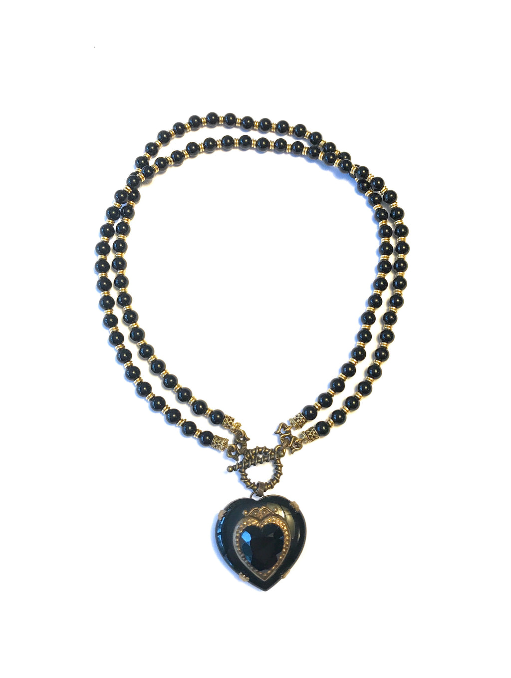 Patrice Black Onyx Heart Pendant