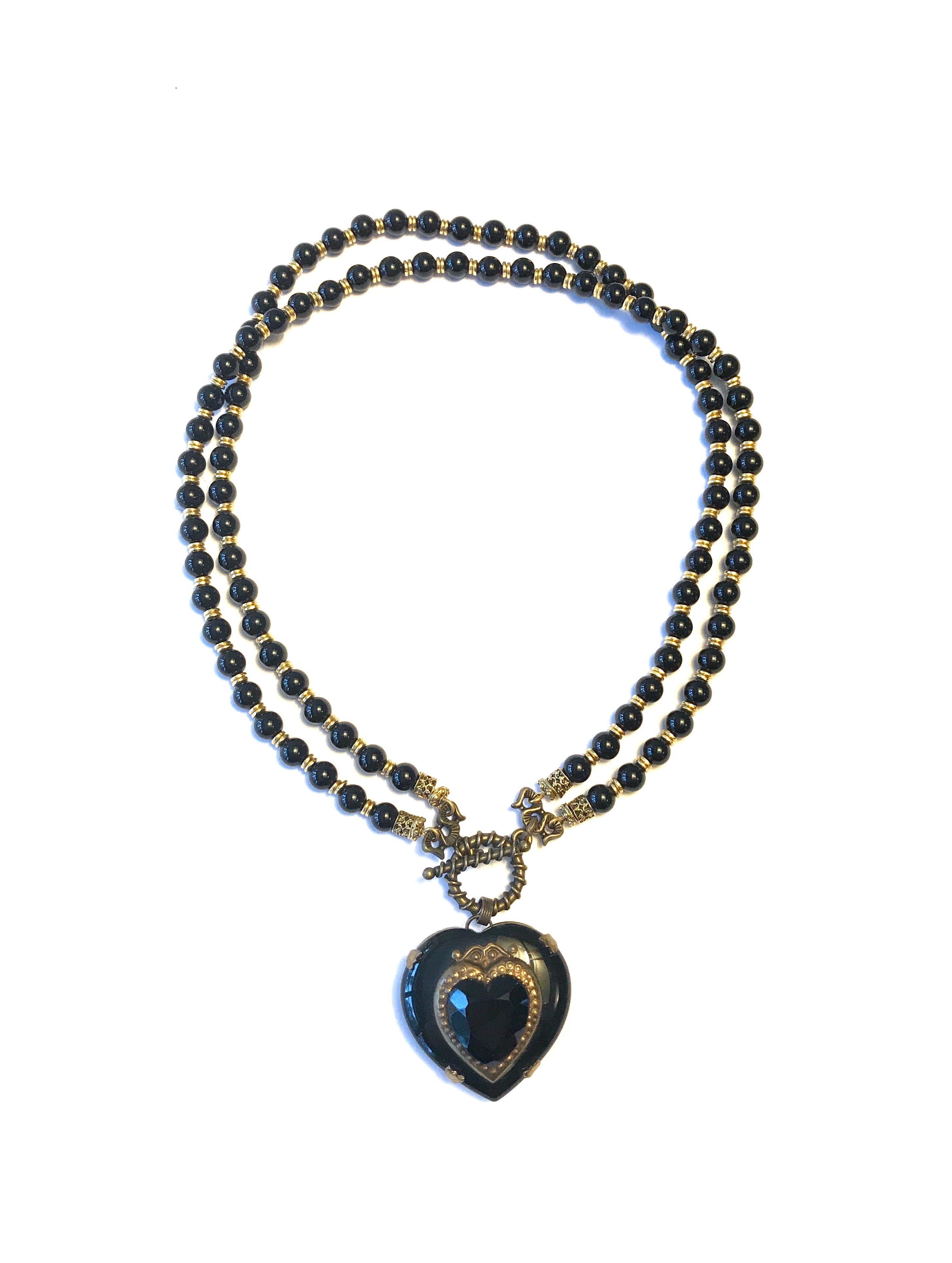 Patrice Black Onyx Heart Pendant