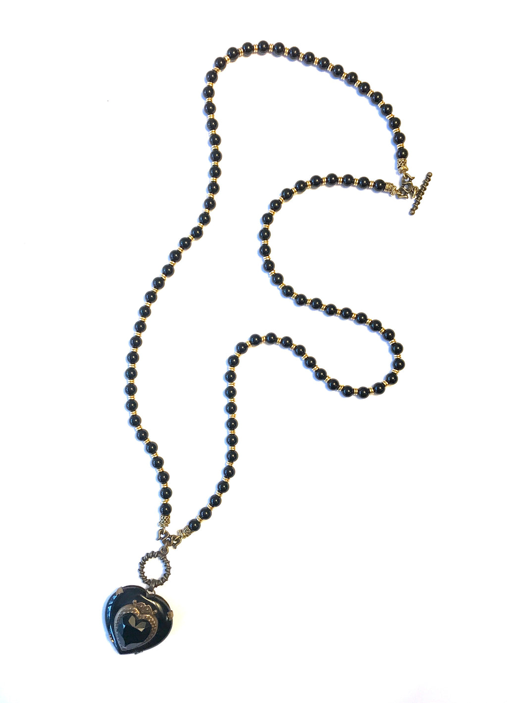 Patrice Black Onyx Heart Pendant