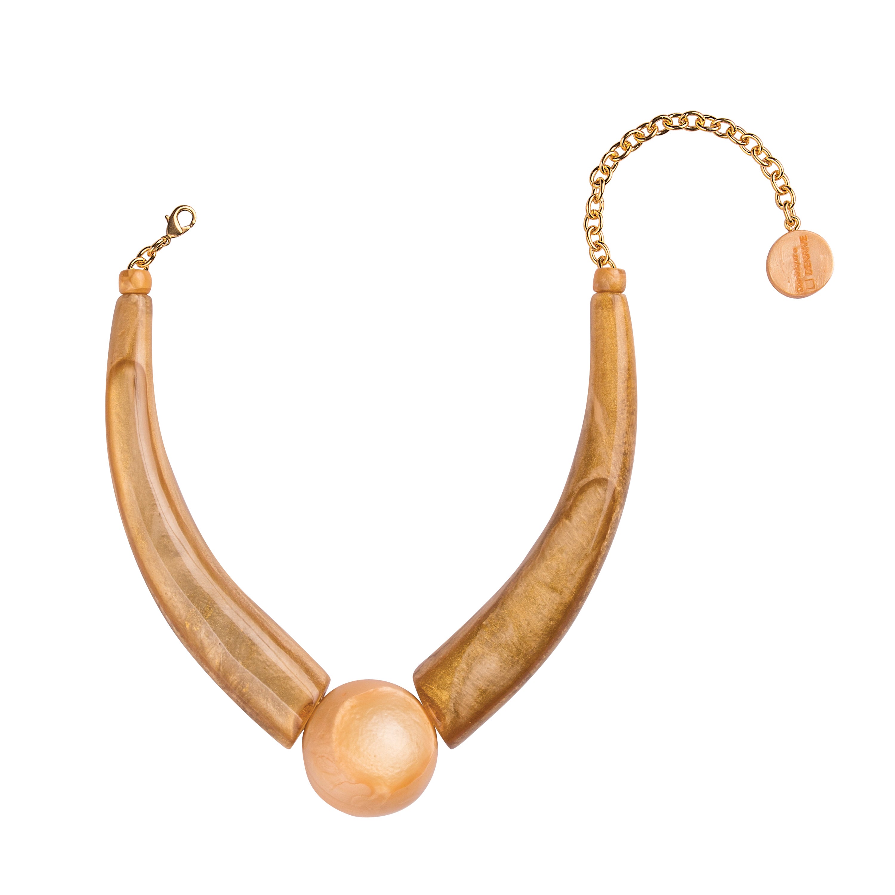 Dominique Denaive Collar Necklace in Peach / Blond Vénitien Color