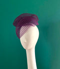 Mustahöyhen Crin Fascinator in Dark Plum