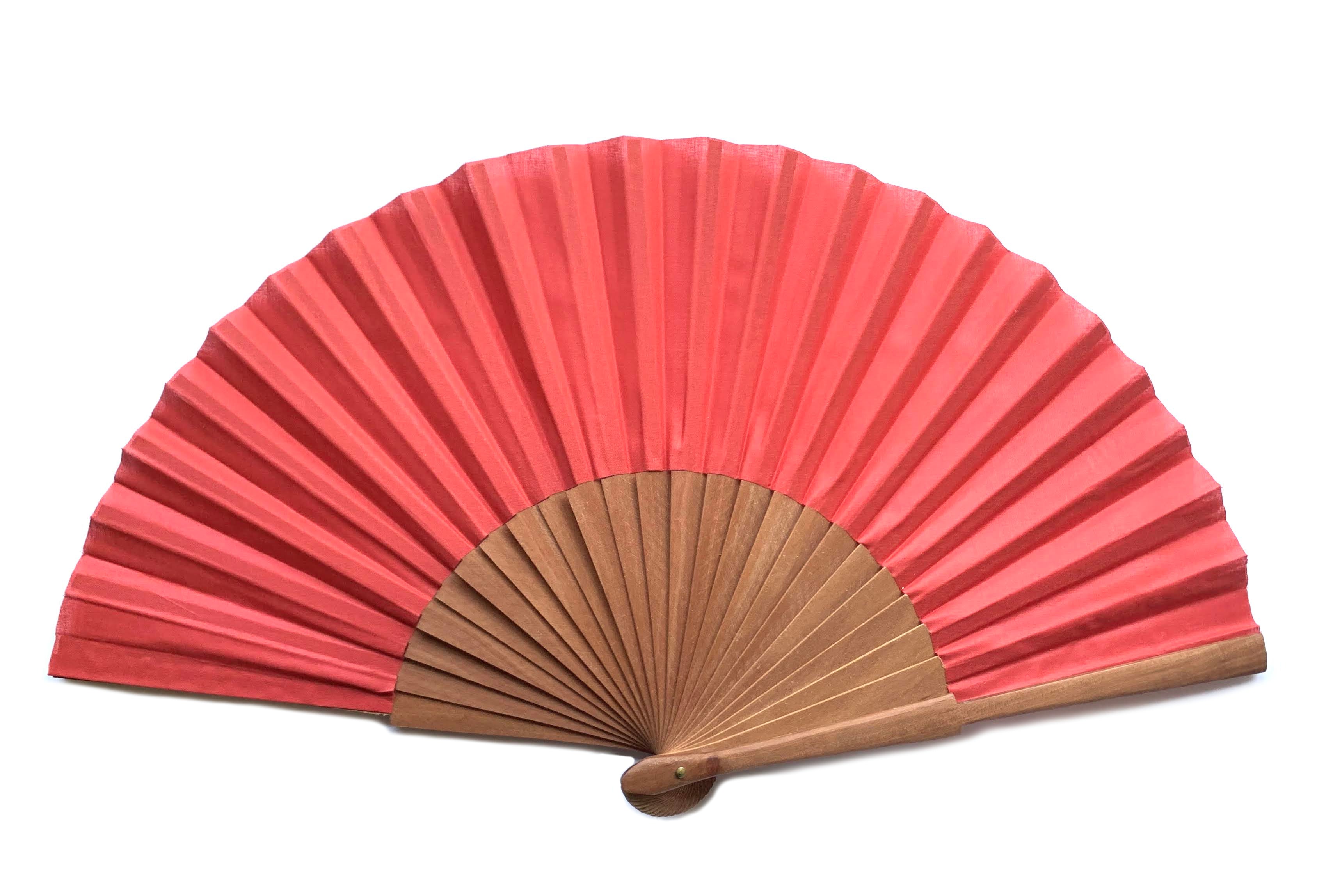 Red Pear Wood Hand Fan