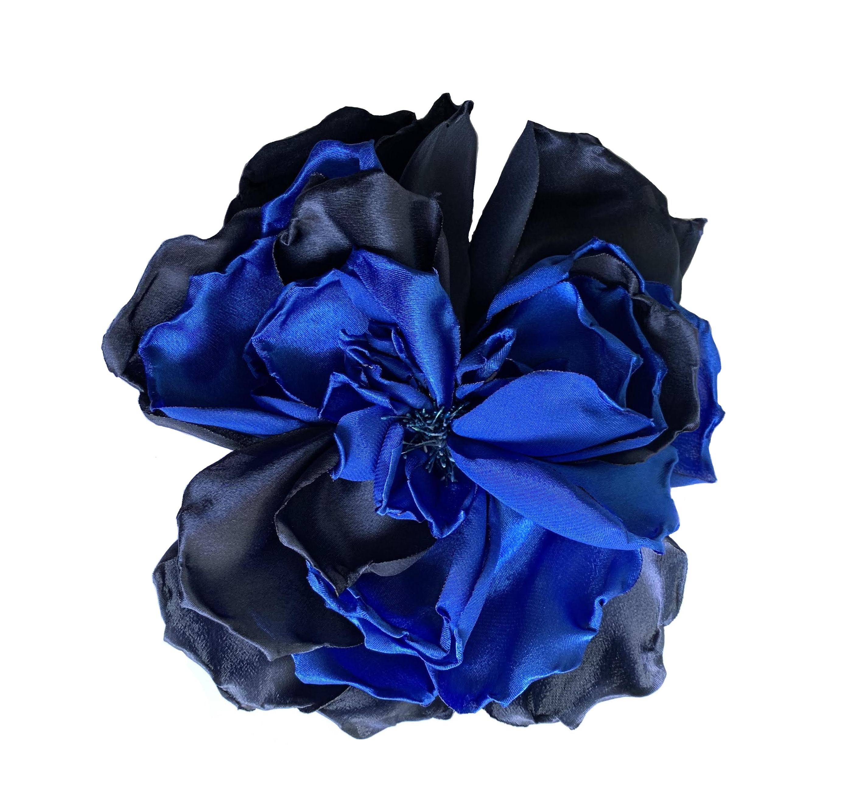 Large Blue Flower Brooch & Hair Clip