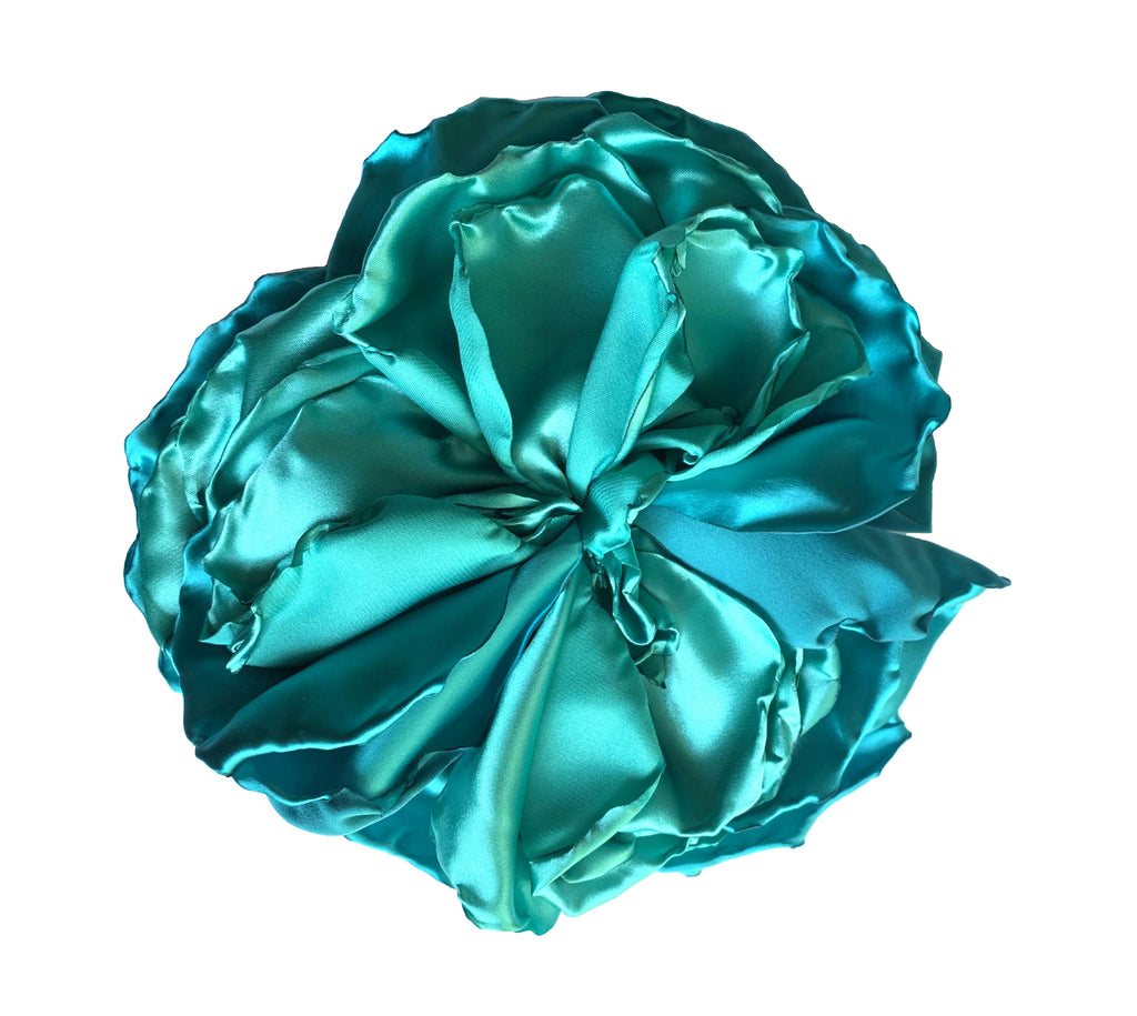 Large Turquoise Flower Brooch & Hair Clip