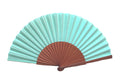 Turquoise Pear Wood Hand Fan