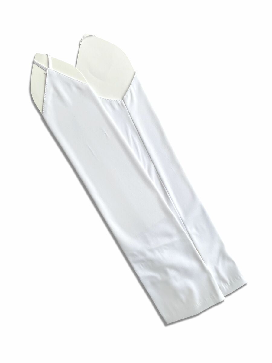 White Satin Open Finger Gloves