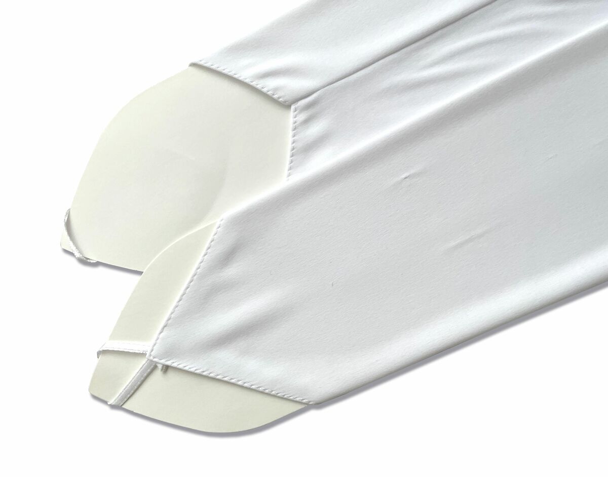 White Satin Open Finger Gloves