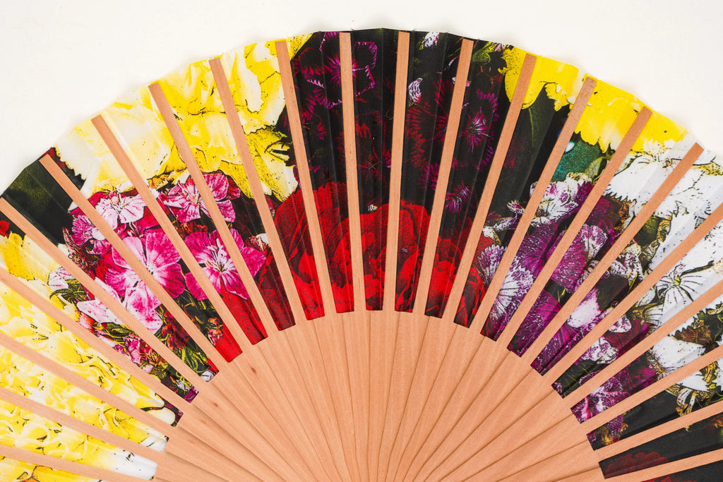 Spanish Flower Garden Hand Fan