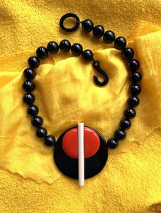 Marion Godart Abstract Round Statement Necklace