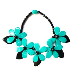 Marion Godart Large Turquoise Flower Necklace