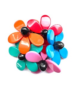 Marion Godart Multicolor Flower Bracelet with Orange