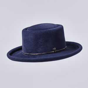 Misa Harada Navy Blue Boater Hat