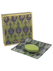 Ortigia Bergamotto Glass Plate & Soap 25g
