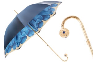 Pasotti Luxury Blue Dahlia Umbrella