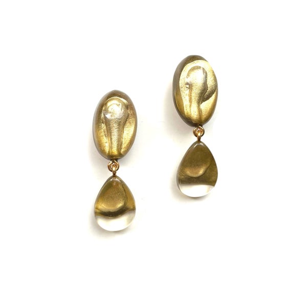 Dominique Denaive Gold Georgette Earrings