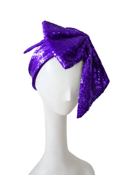 Kirsi Nisonen Glamorous Purple Bow Headdress