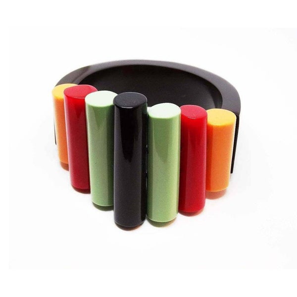 Marion Godart Multicolor Art Deco Cuff Bracelet
