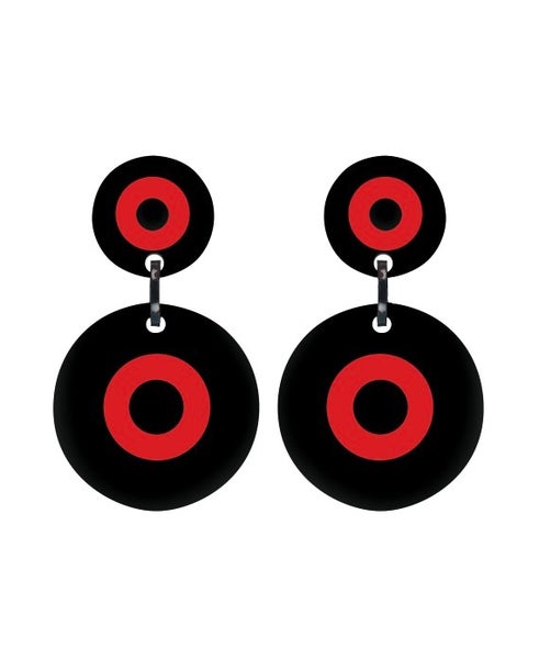 Marion Godart Hypnotic Earrings in Red & Black