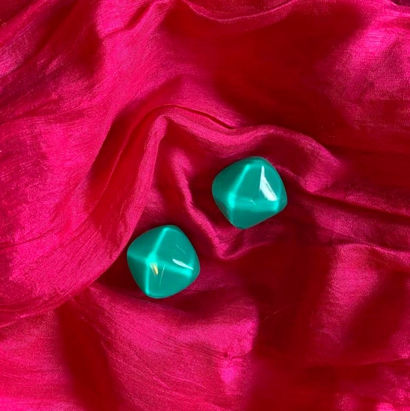 Marion Godart Turquoise Resin Earrings