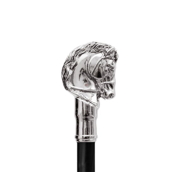 Pasotti Silver Horse Cane