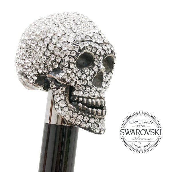 Pasotti Luxurious Swarovski&reg; Skull Cane