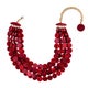 Dominique Denaive Red Pellet Necklace