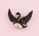 Les N&eacute;r&eacute;ides Black Swan Brooch