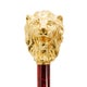 Pasotti Red Umbrella with Gold Lion Handle