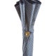 Pasotti Pied de Poule Umbrella with Studded Leather Handle
